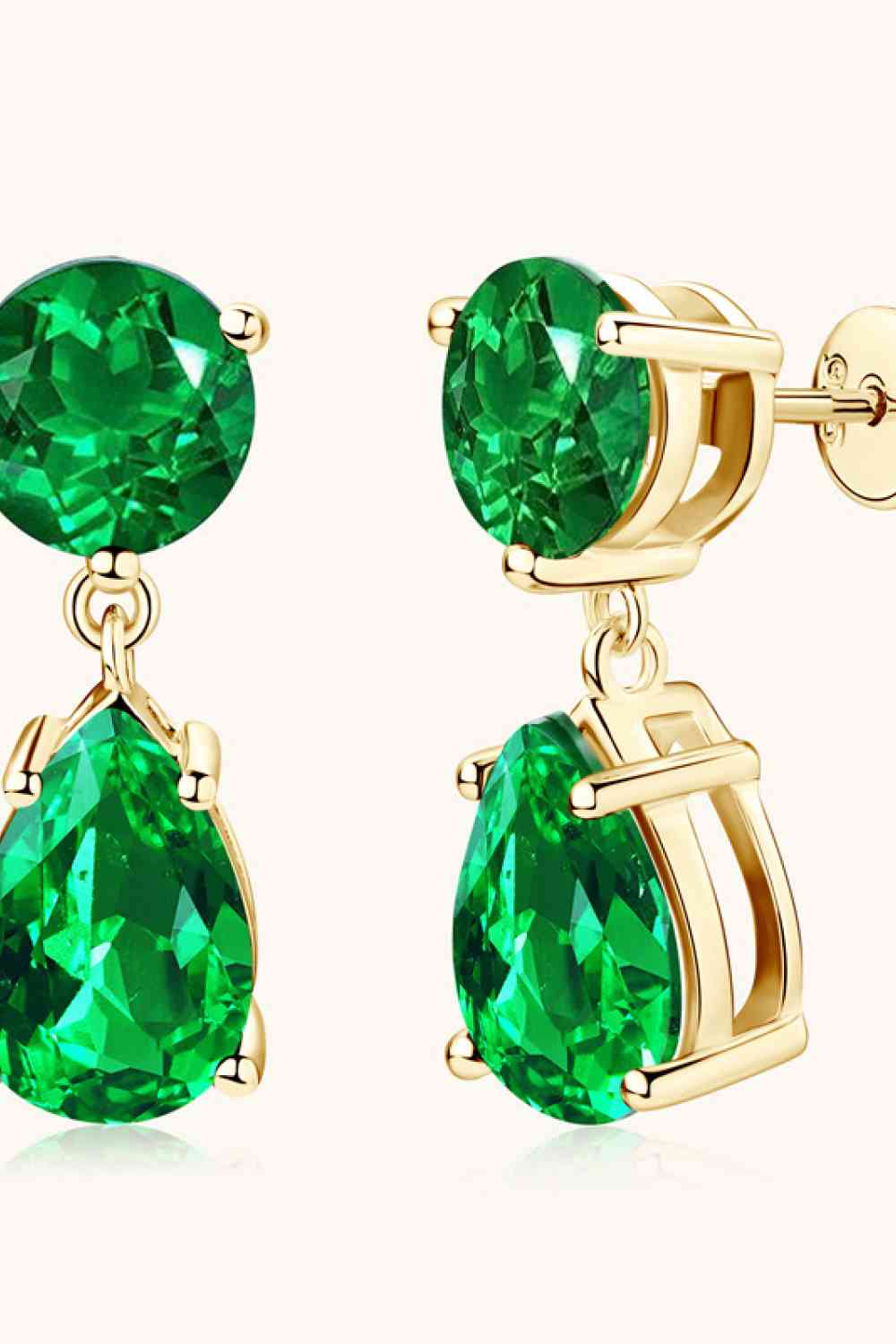 Lab-Grown Emerald Drop Earrings  Hot Trends