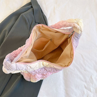 Gradient Quilted Nylon Bag Trendsi