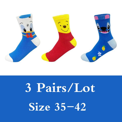 5 Pairs/Lot summer Casual Cute women Socks animal Cartoon Mouse Duck Cotton socks Hot Trends