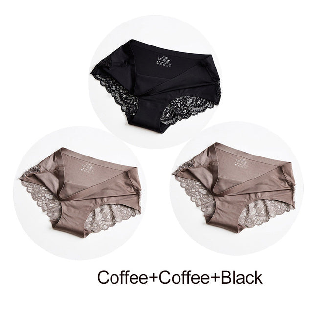 3Pcs/lot Seamless Women Hollow Out Panties Set Underwear Comfort Lace Briefs Low Rise Female Sport Panty Soft Lady Lingerie Hot Trends