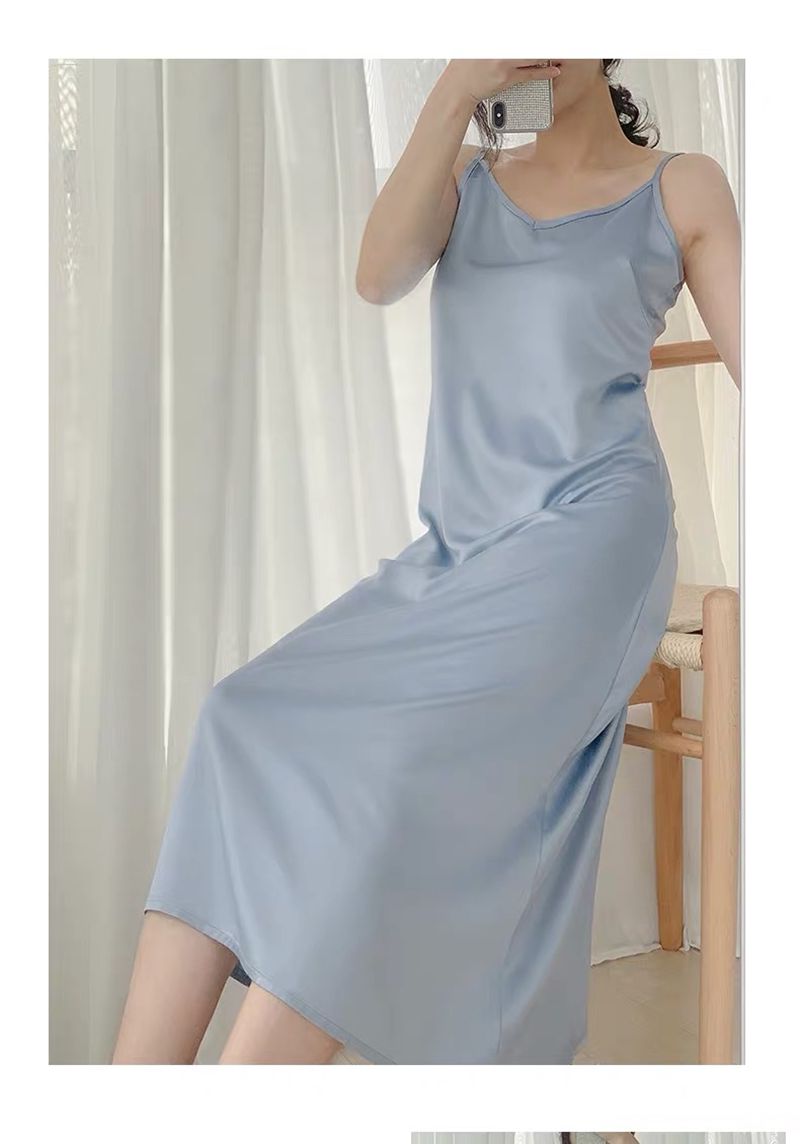 Summer Elegant Women Dress Adjustable Strap Satin Maxi Long Party Dresses Hot Trends