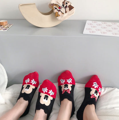 5 Pairs/Lot summer Casual Cute women Socks animal Cartoon Mouse Duck Cotton socks Hot Trends