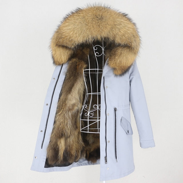 Parka coat with real fur clearance hood