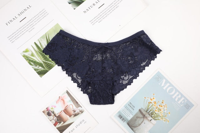 3Pcs Lace Comfortable Solid Color Beauty Back Underwear Panties for Women Hot Trends